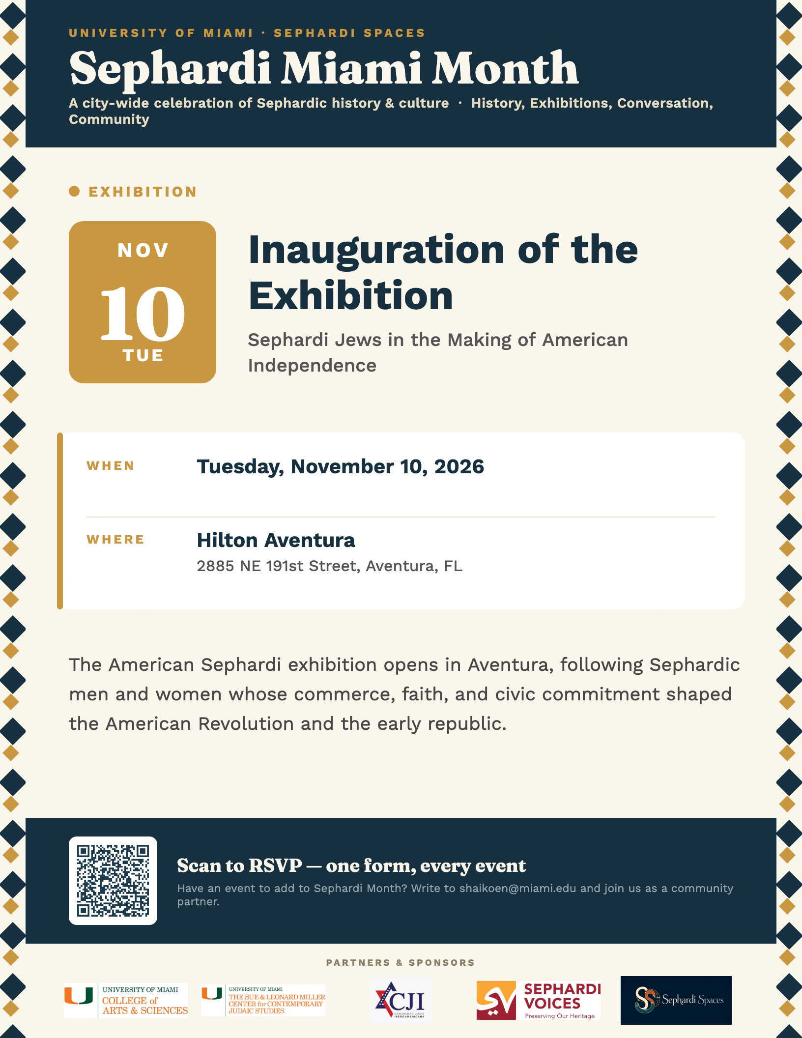 Inauguration of the Exhibition: Sephardi Jews in the Making of American Independence