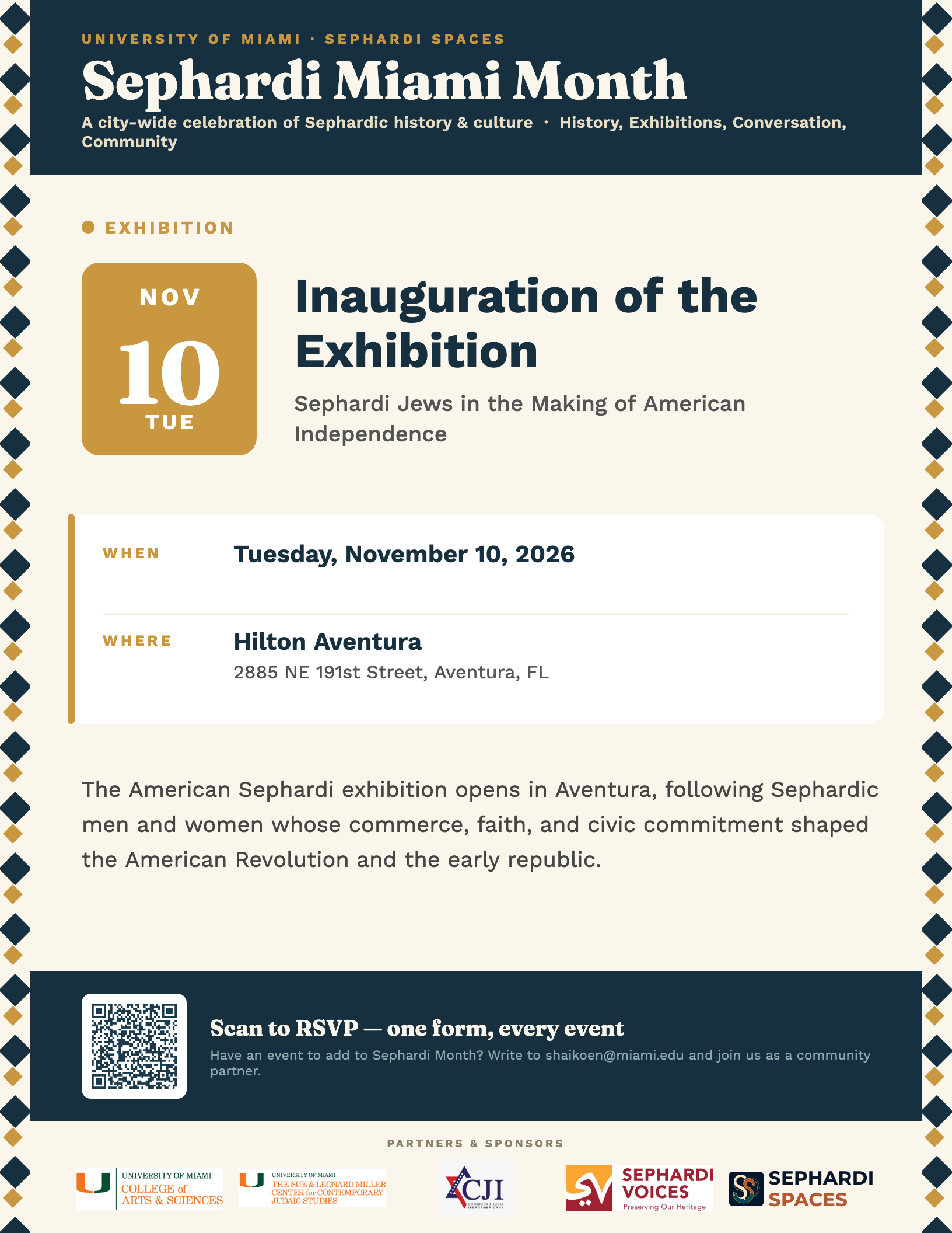 Inauguration of the Exhibition: Sephardi Jews in the Making of American Independence